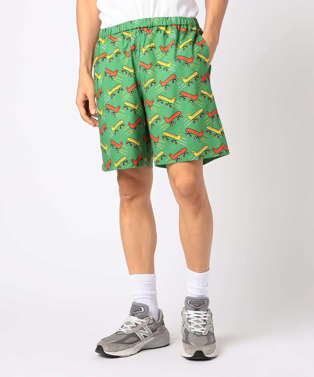 African Textile Shorts GREEN