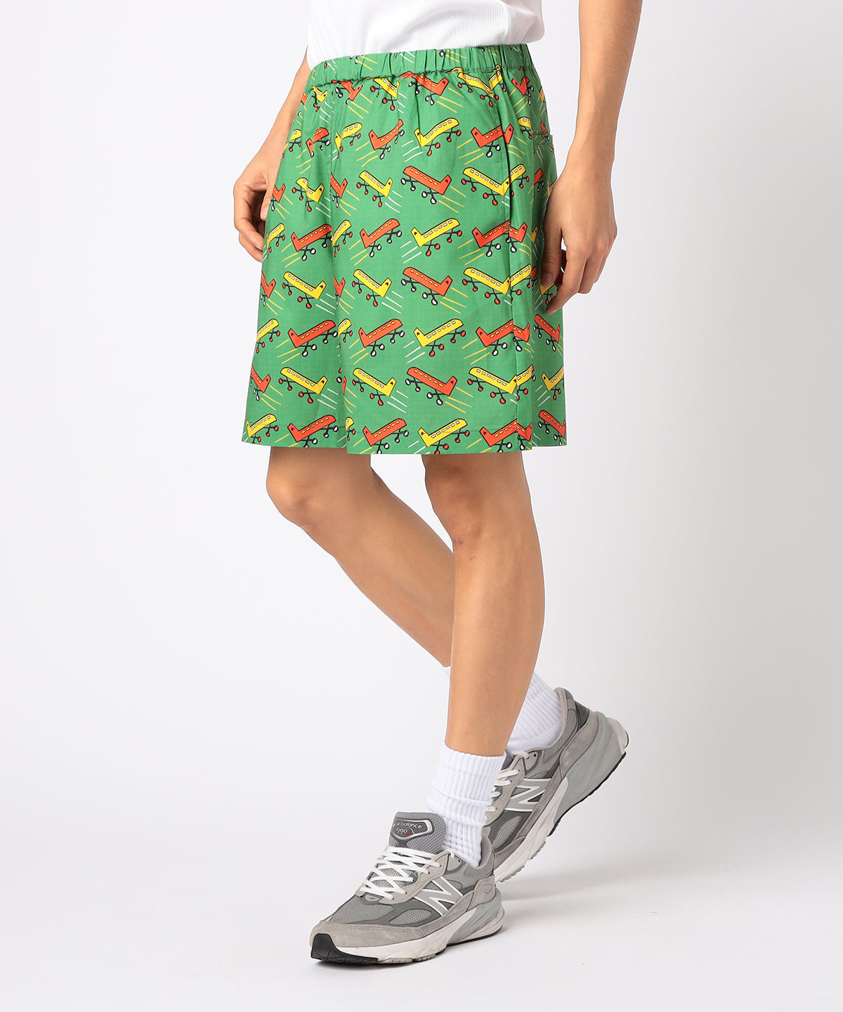 African Textile Shorts GREEN