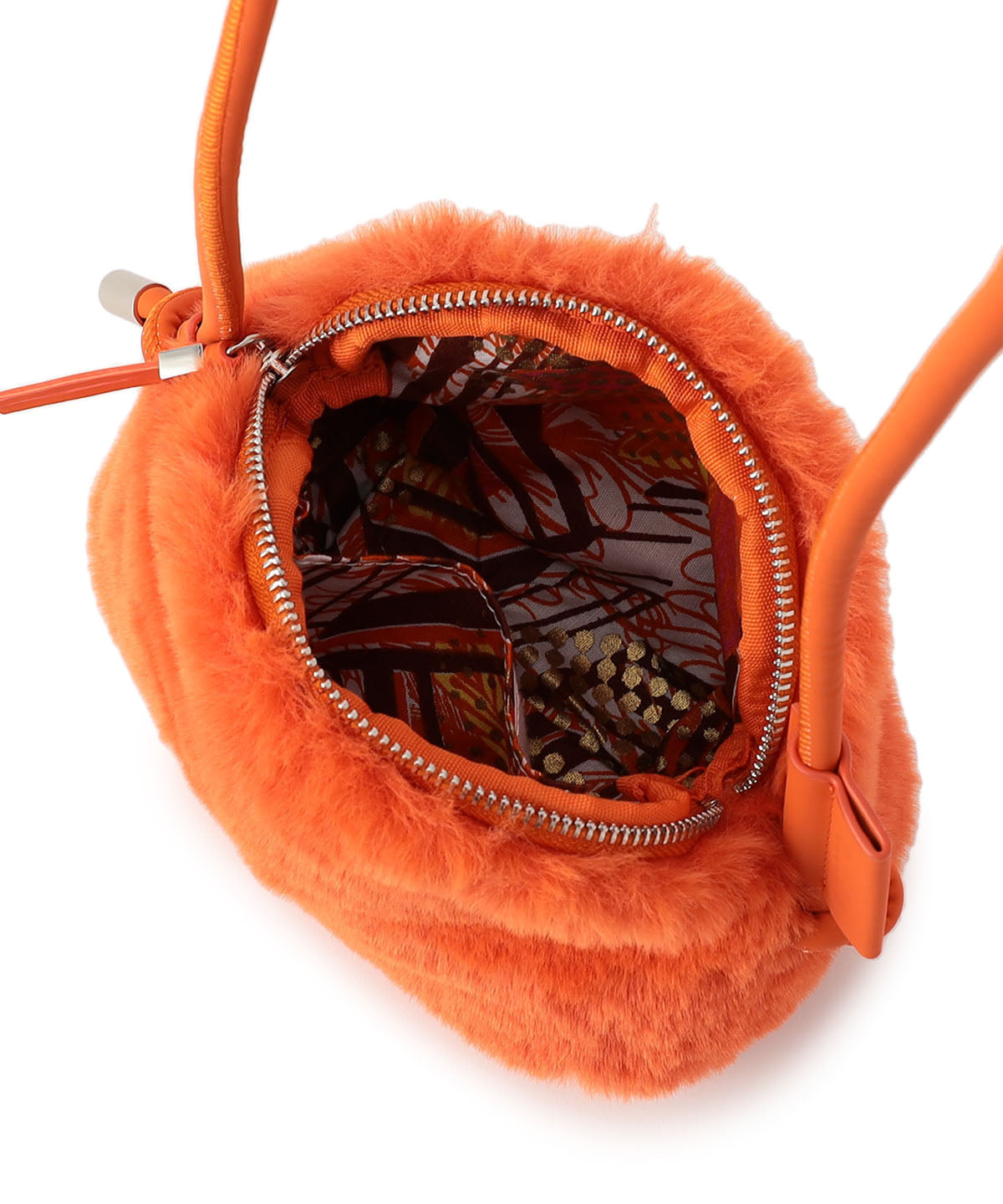 Eco Fur mini Shoulder Bag ORANGE