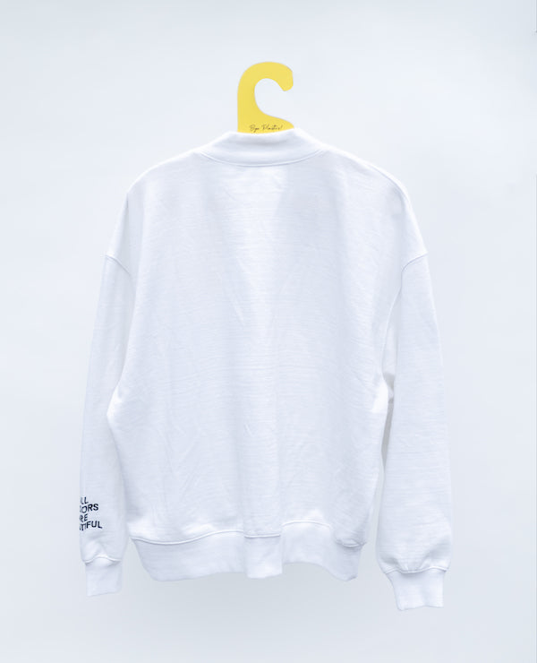 Recycled Cardigan CLOUDY CREW  WHITE