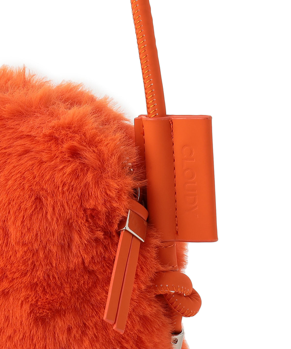 Eco Fur mini Shoulder Bag ORANGE