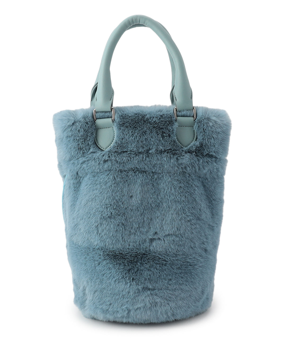 【予約：11月中旬〜下旬発送予定】Eco Fur Drawstring Shoulder Bag  SAX BLUE