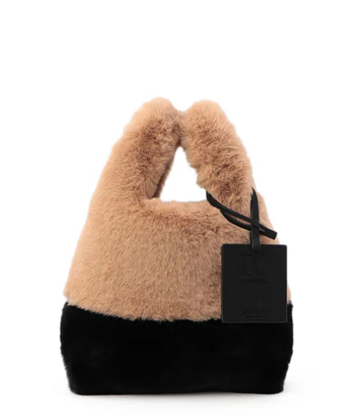 Eco Fur Convenience Bag (Small) BEIGE×BLACK