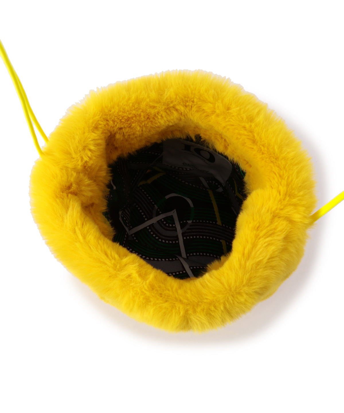 Eco Fur Drawstring Bag (Small) YELLOW