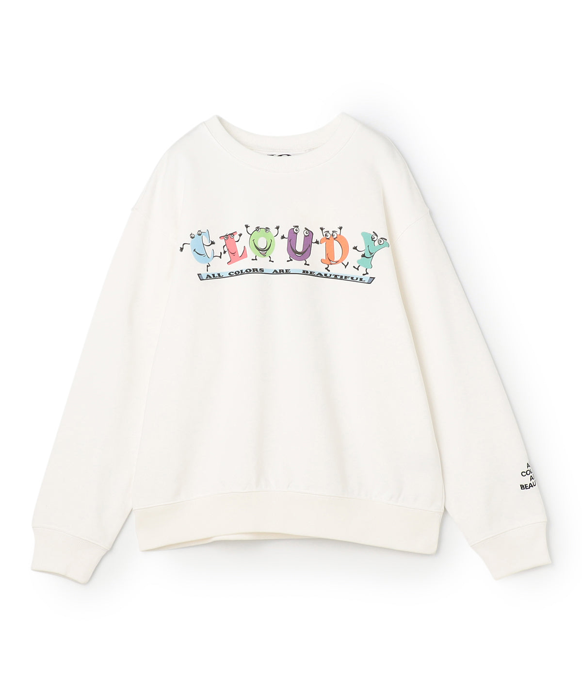 Sweat Shirts CLOUDY characters WHITE