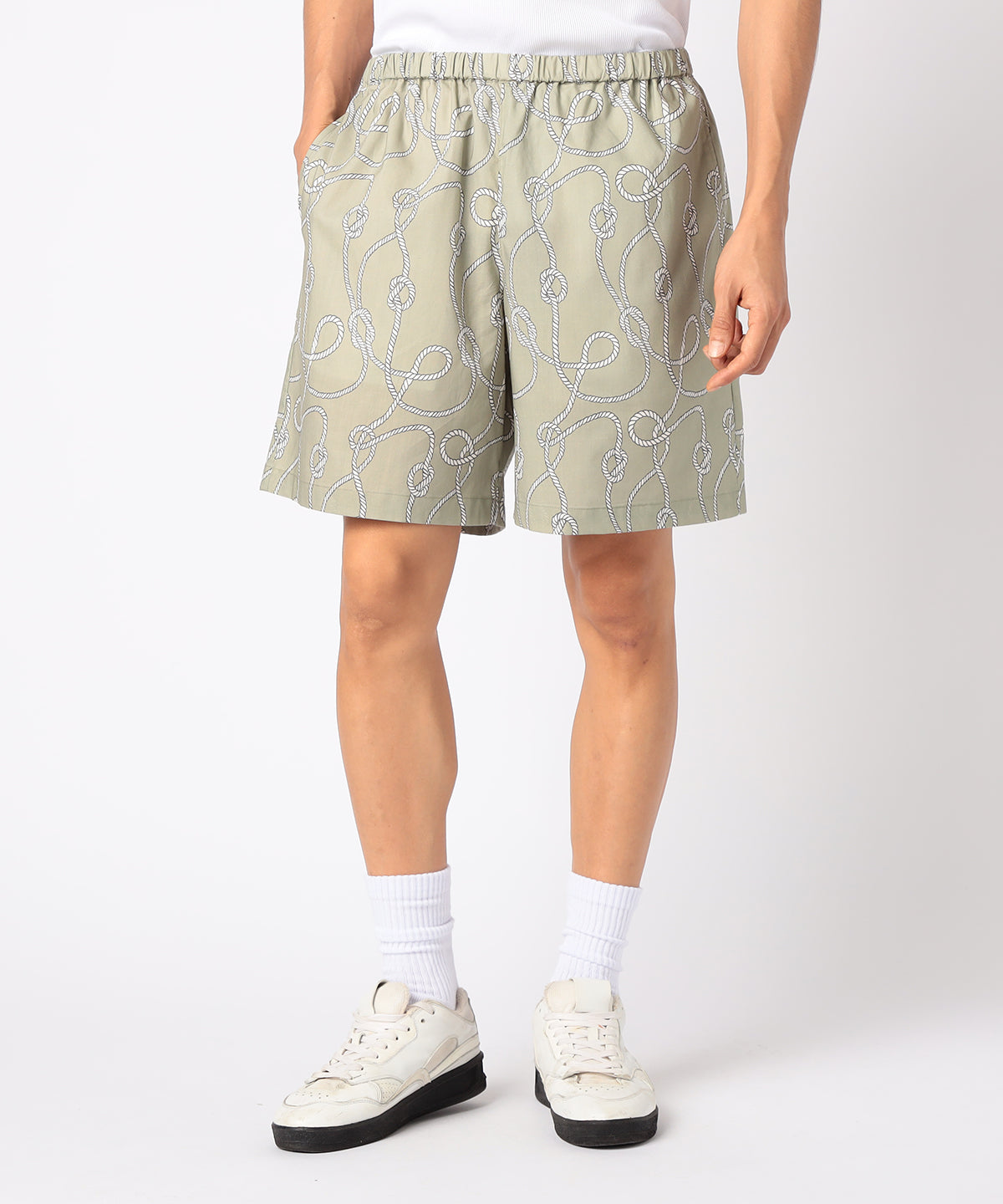 African Textile Shorts BEIGE