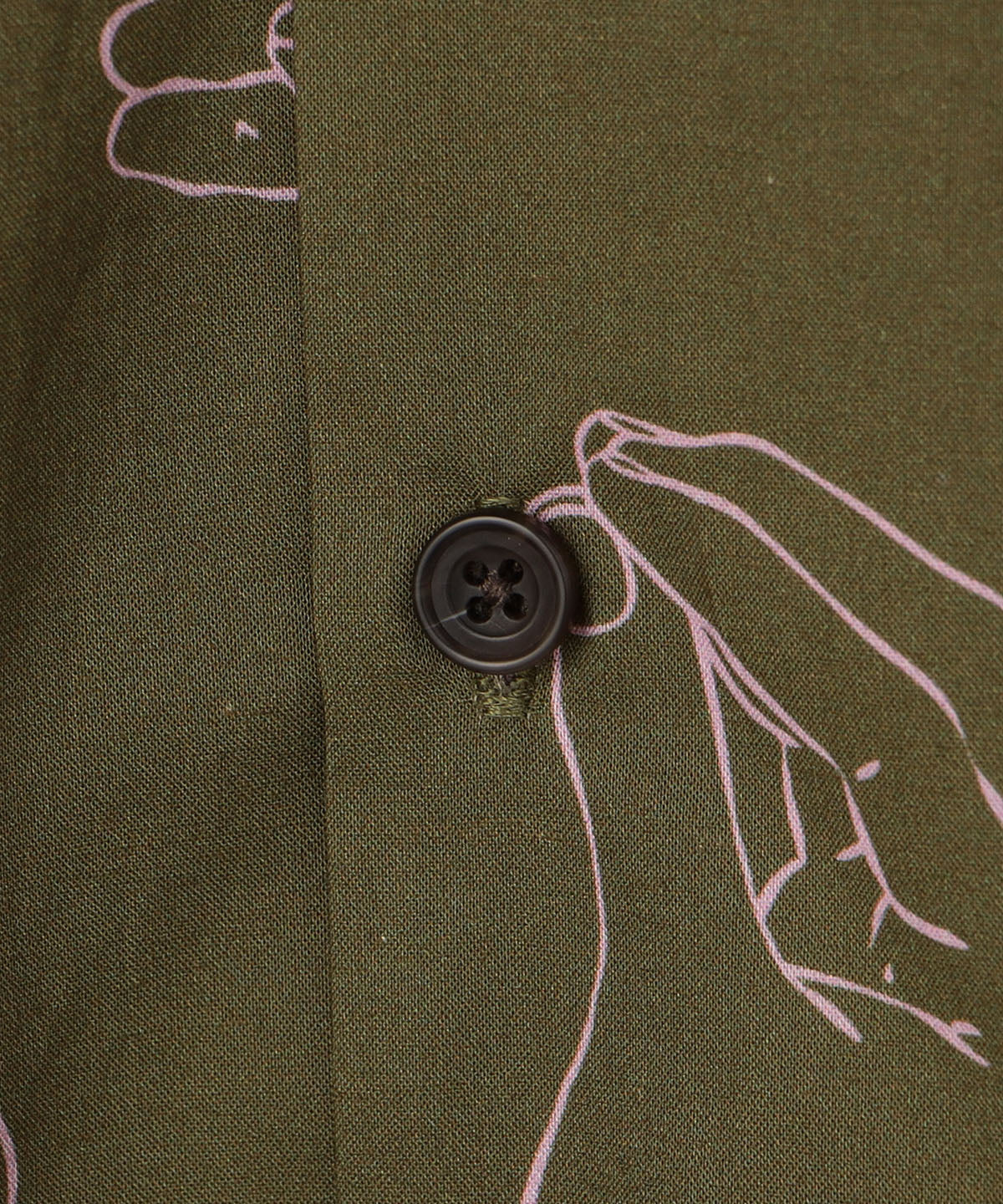 African Textile Shirt  KHAKI