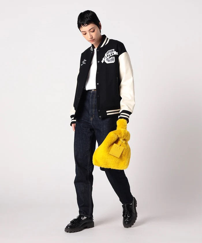 【予約：11月中旬〜下旬発送予定】Eco Fur Convenience Bag (Small) OFF-WHITE×GREIGE