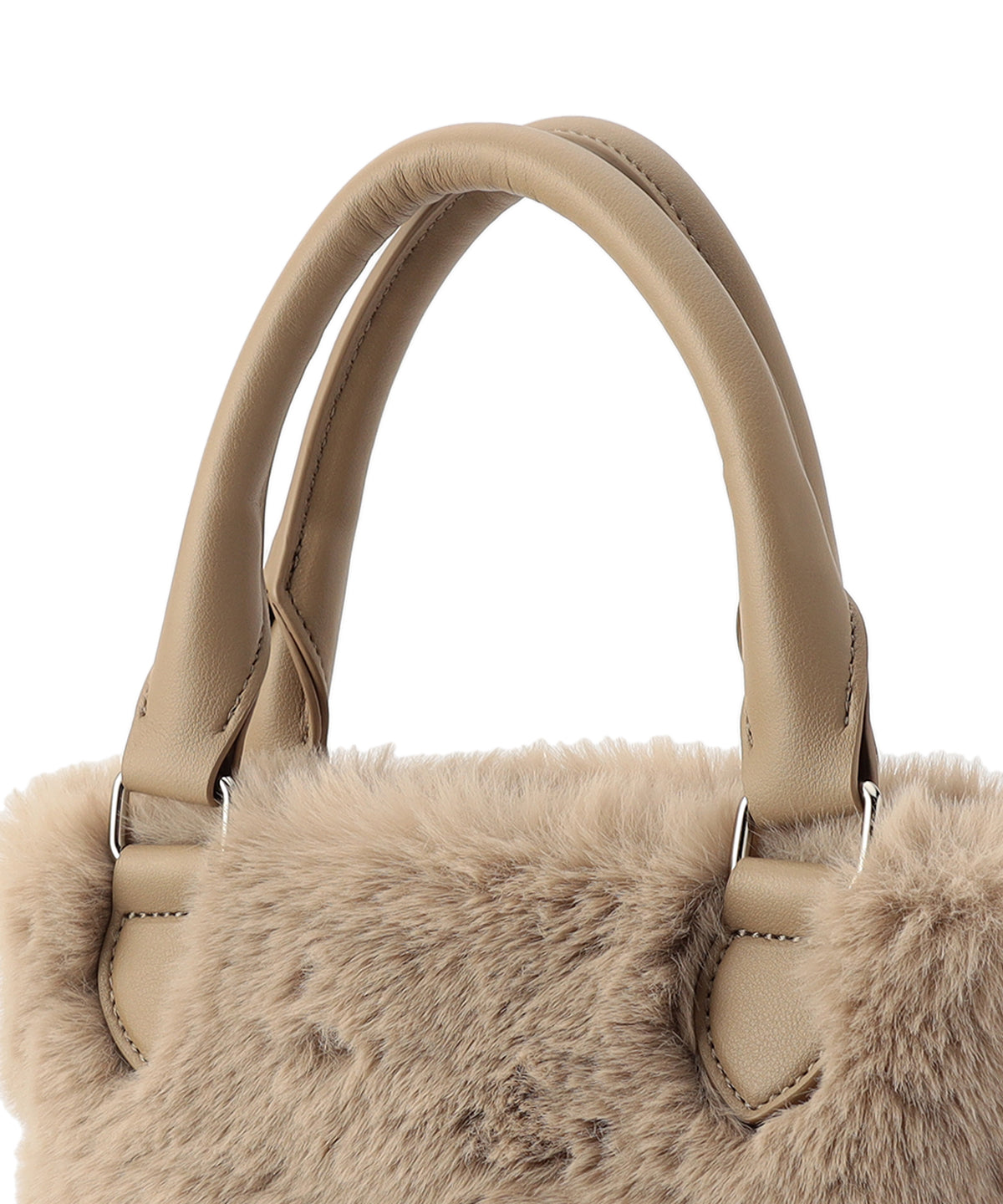 【予約：11月中旬〜下旬発送予定】Eco Fur Drawstring Shoulder Bag BEIGE