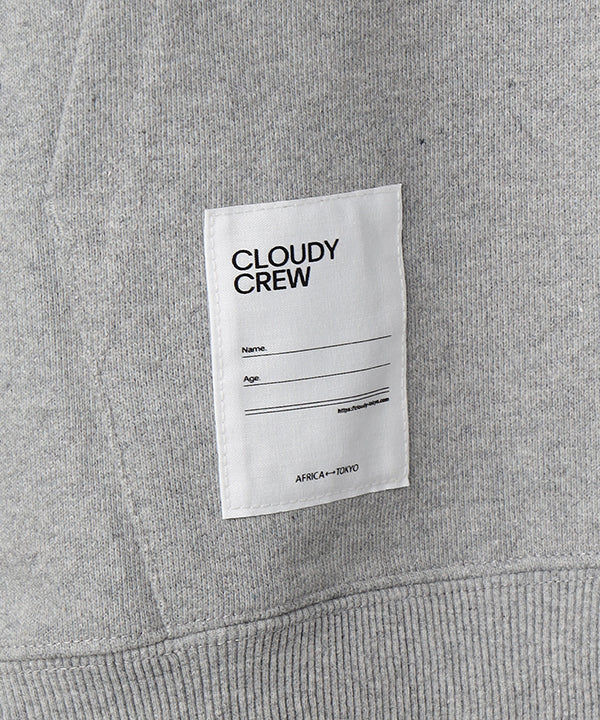 Recycled Sweat Parka CLOUDY LOGO GRAY