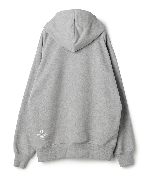 Recycled Sweat Parka CLOUDY LOGO GRAY