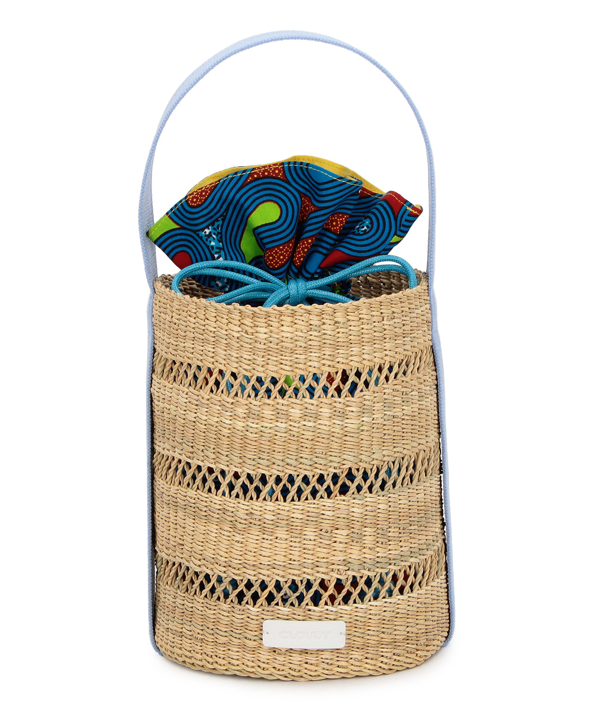 Mesh Tube Basket LIGHT BLUE