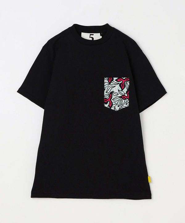 Pocket T-SHIRTS Uneck 380 BLACK