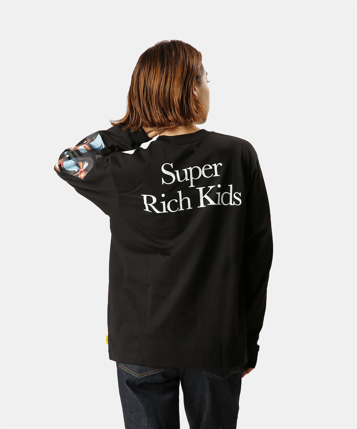 Lunch Long T-shirts SUPER RICH KIDS BLACK