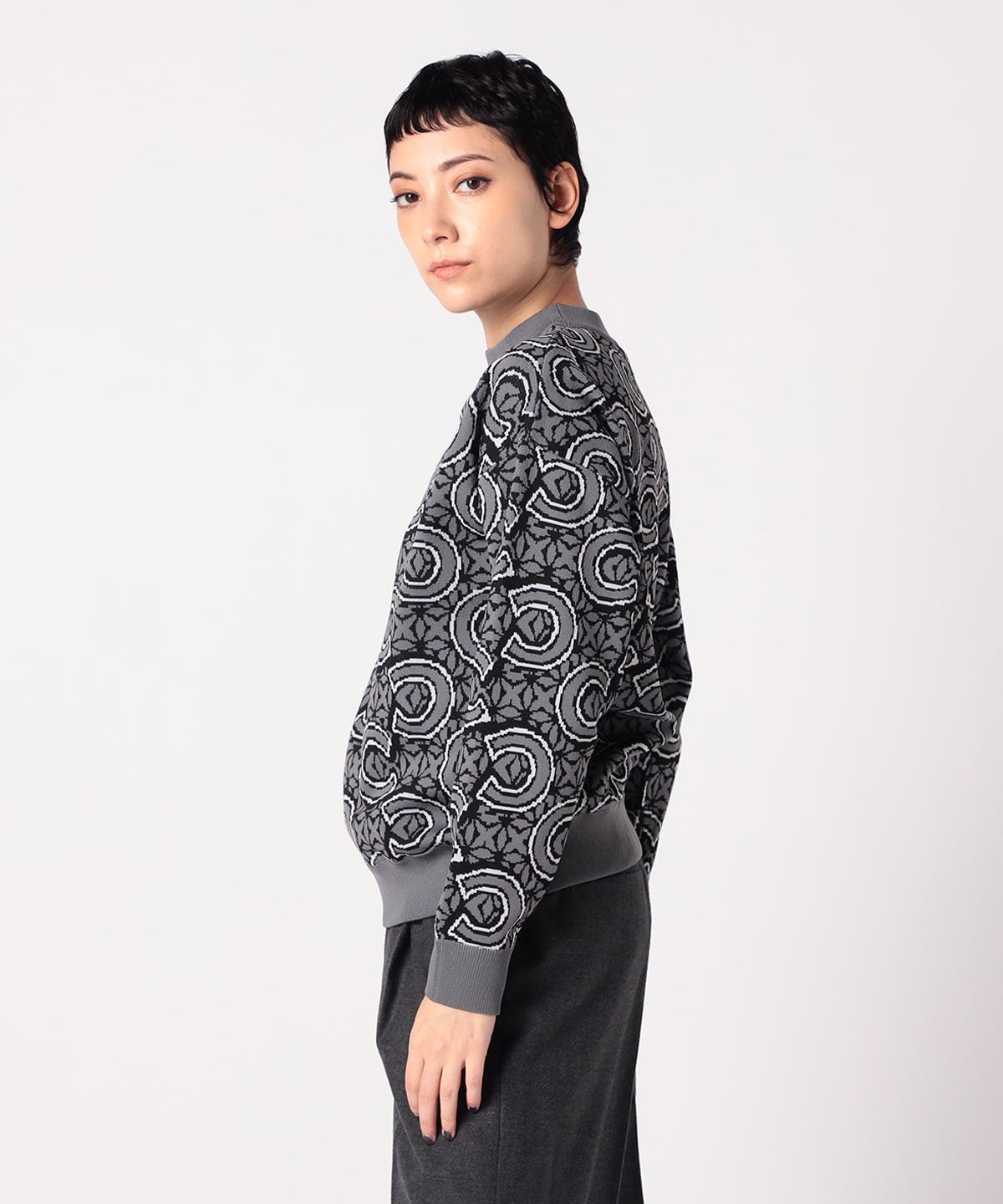 Knit Sweater GRAY | Tops | CLOUDY official mail order site