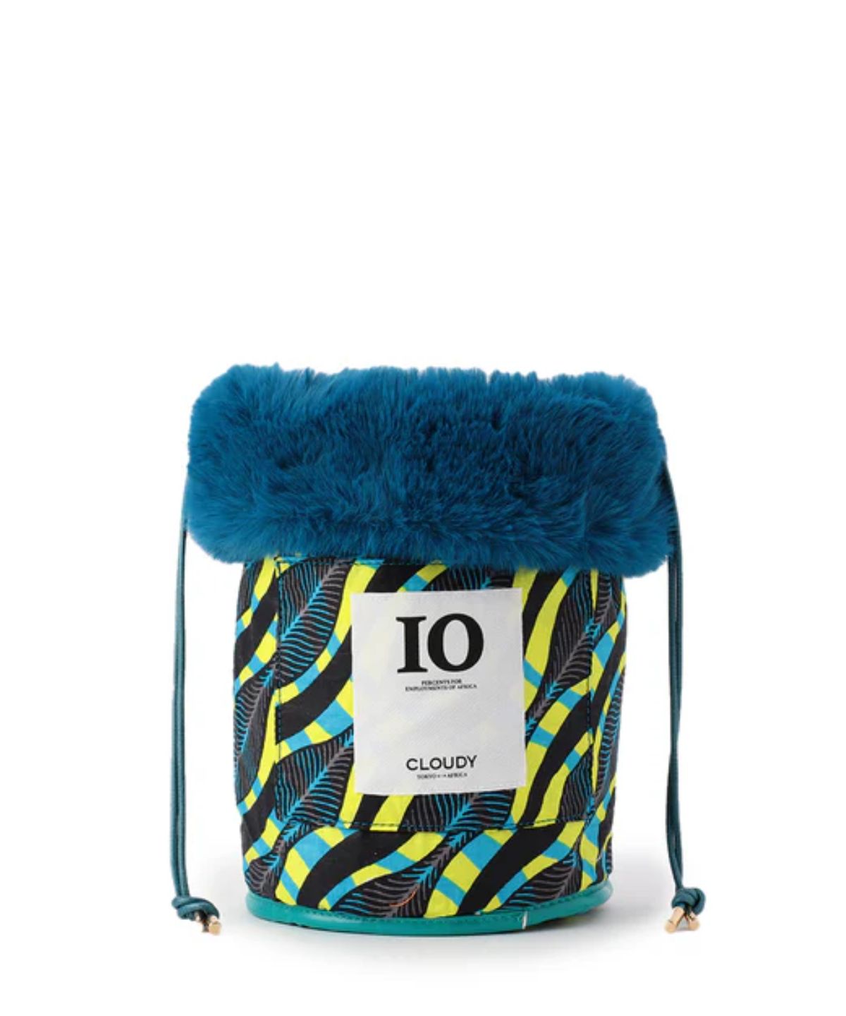 Eco Fur Drawstring Bag (Small) E.BLUE