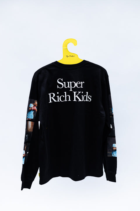 Lunch Long T-shirts SUPER RICH KIDS BLACK