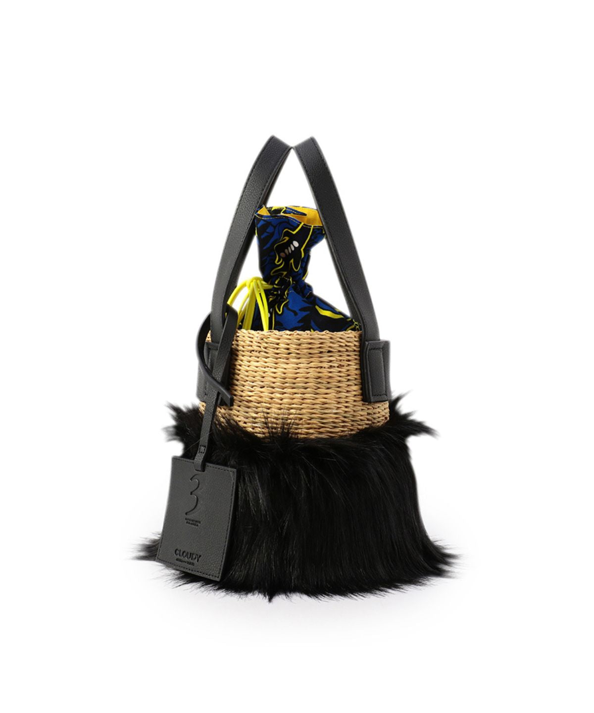 Eco Fur Basket BLACK