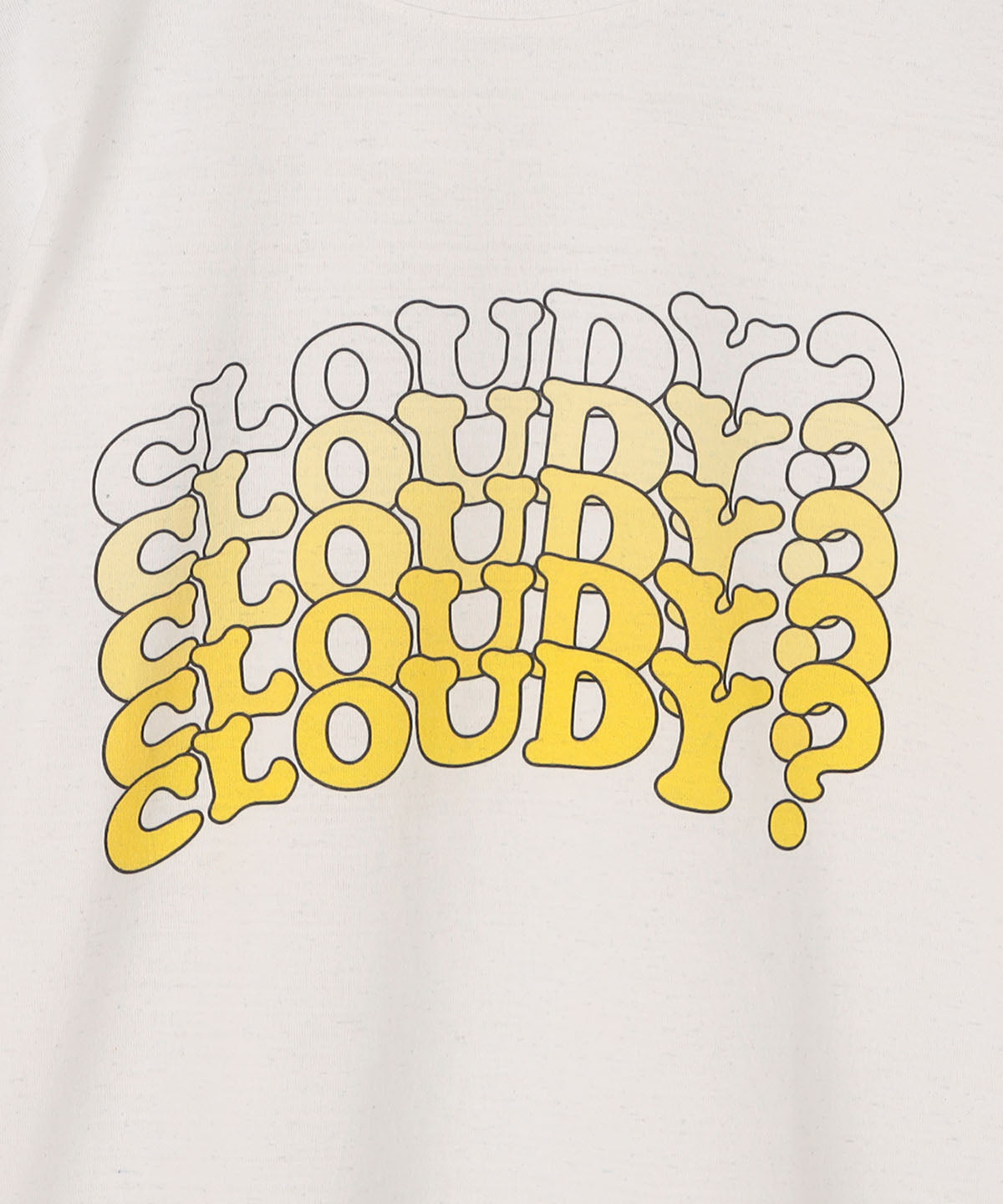 Lunch T-shirt CLOUDY gradation WHITE