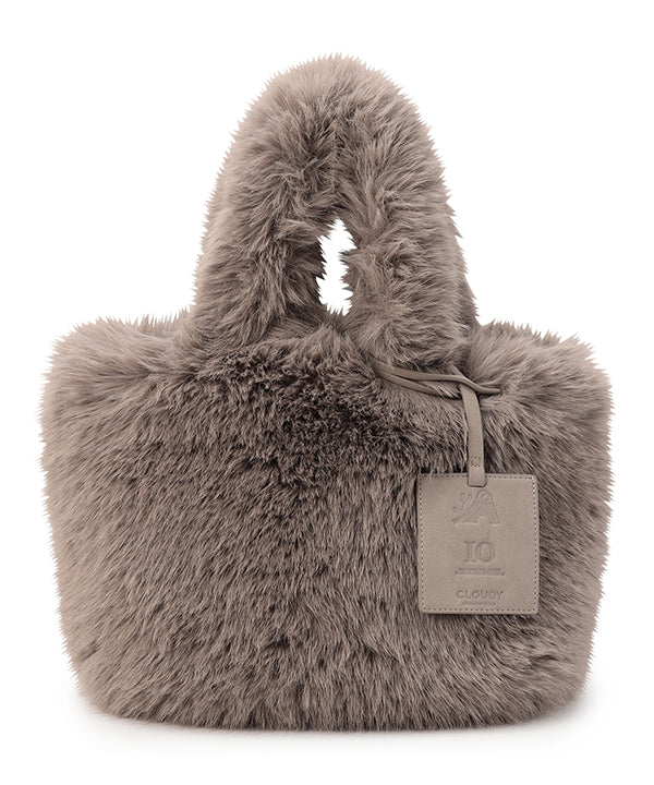 Eco Fur Tote Bag (Medium) BEIGE