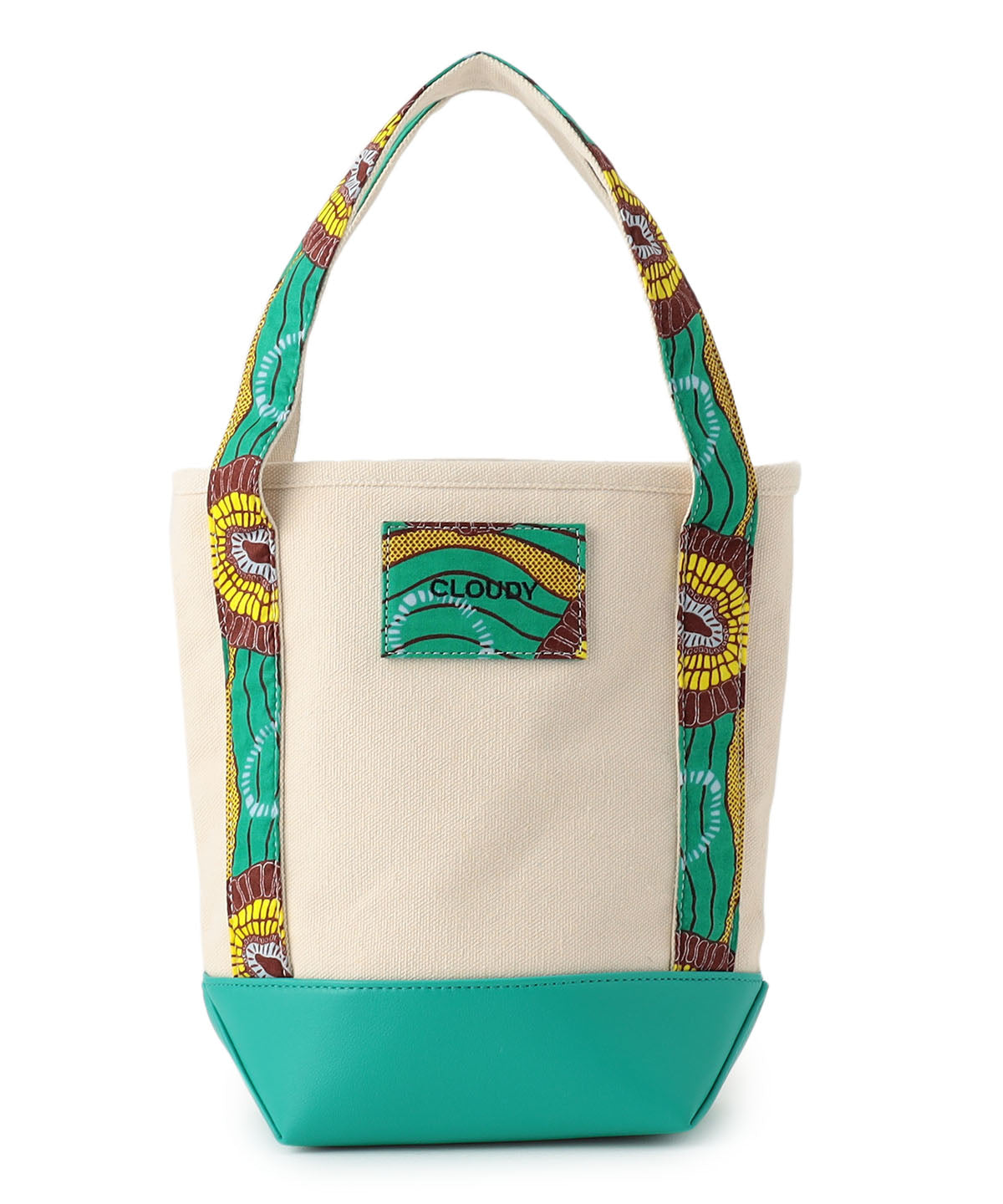 Textile Handle Canvas Tote GREEN