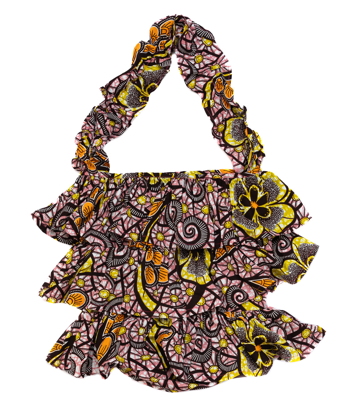 Kitenge Frill Shoulder Bag 016