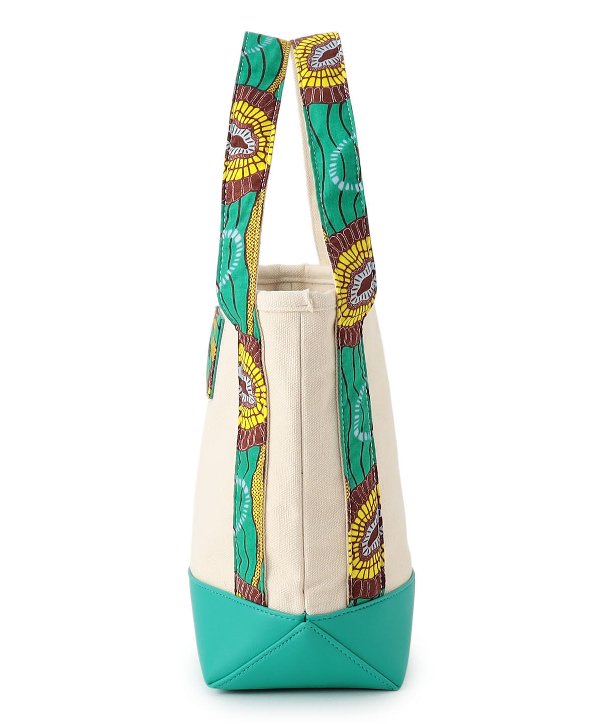 Textile Handle Canvas Tote GREEN