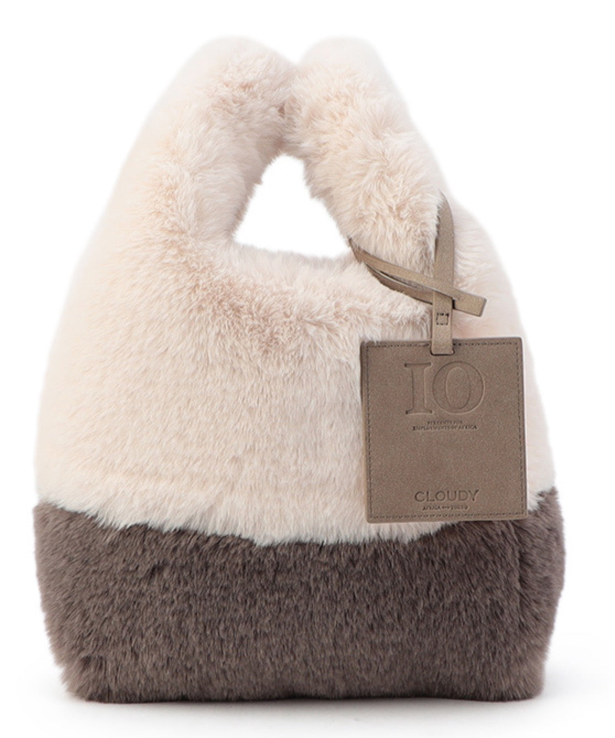 Eco Fur Convenience Bag (Small) OFF-WHITE×GREIGE