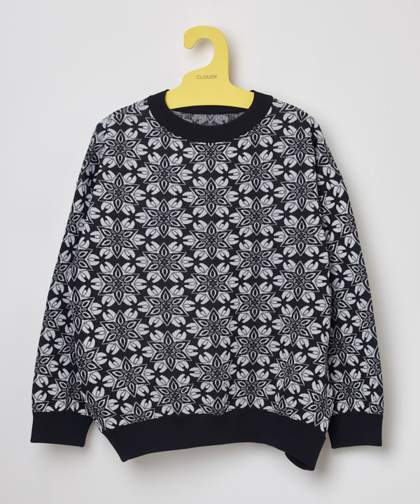 Recycled Knit Sweater BLACK