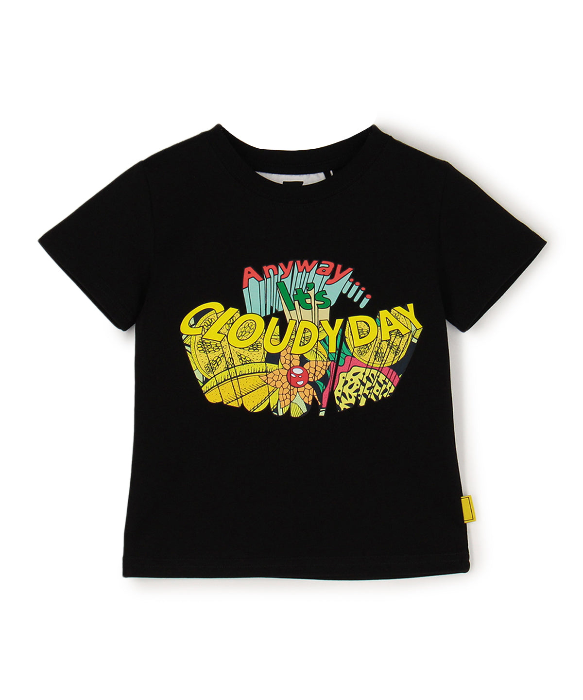 Kids Lunch T-shirt It's CLOUDY DAY  BLACK