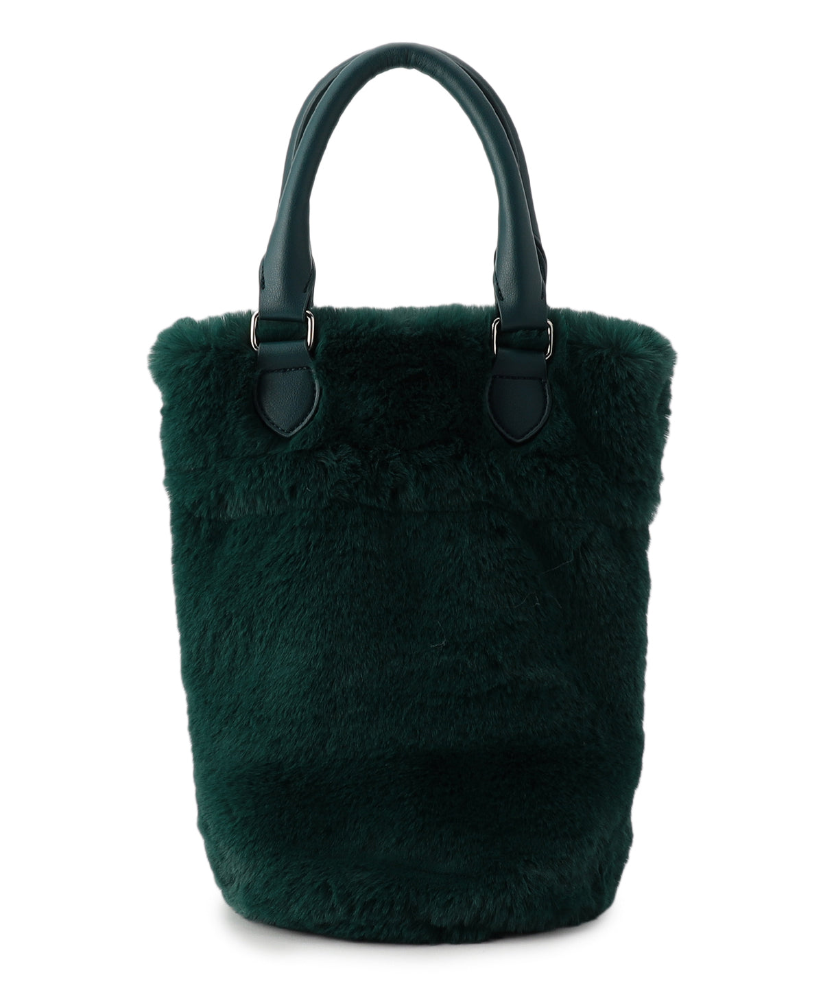 【予約：11月中旬〜下旬発送予定】Eco Fur Drawstring Shoulder Bag GREEN