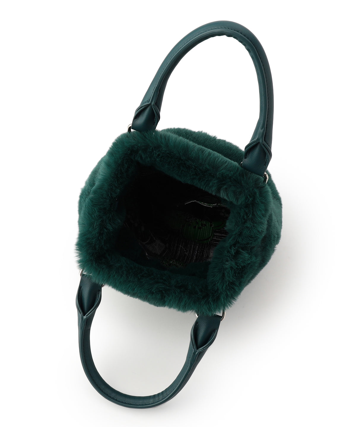 【予約：11月中旬〜下旬発送予定】Eco Fur Drawstring Shoulder Bag GREEN