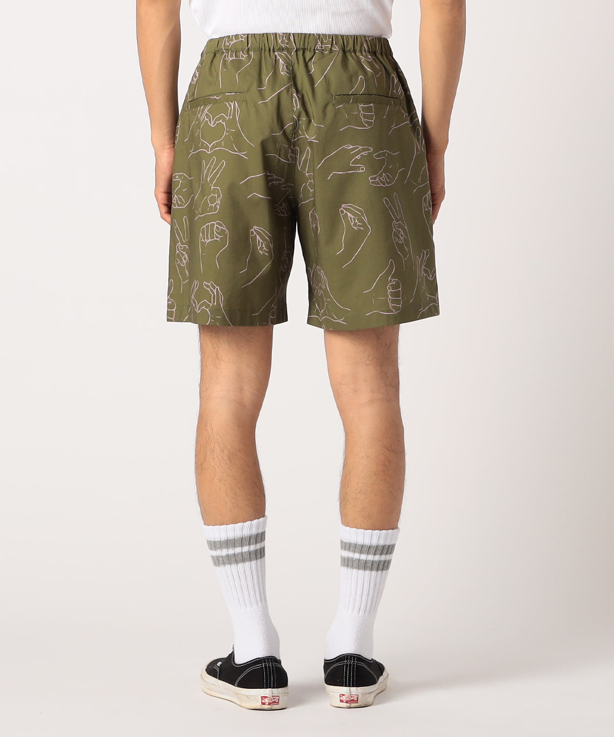 African Textile shorts  KHAKI