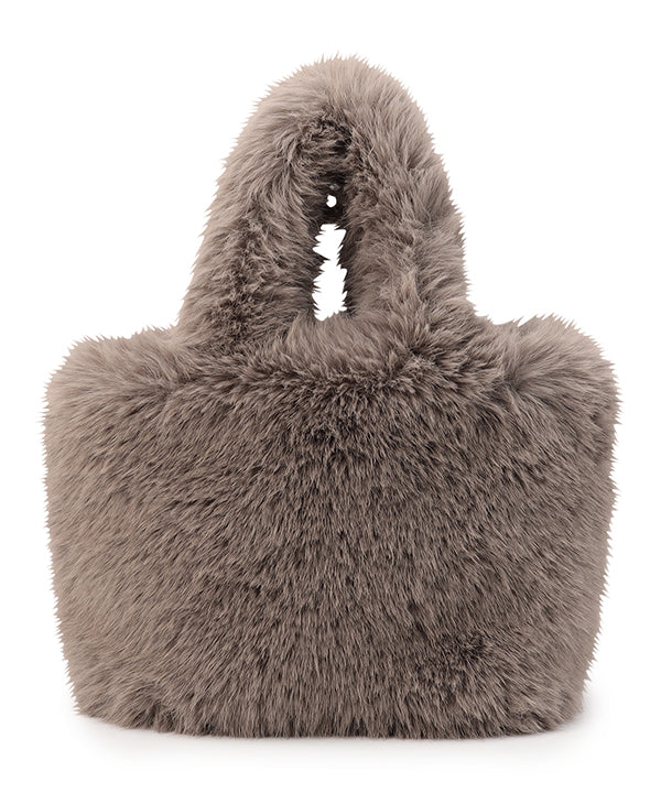 Eco Fur Tote Bag (Medium) BEIGE