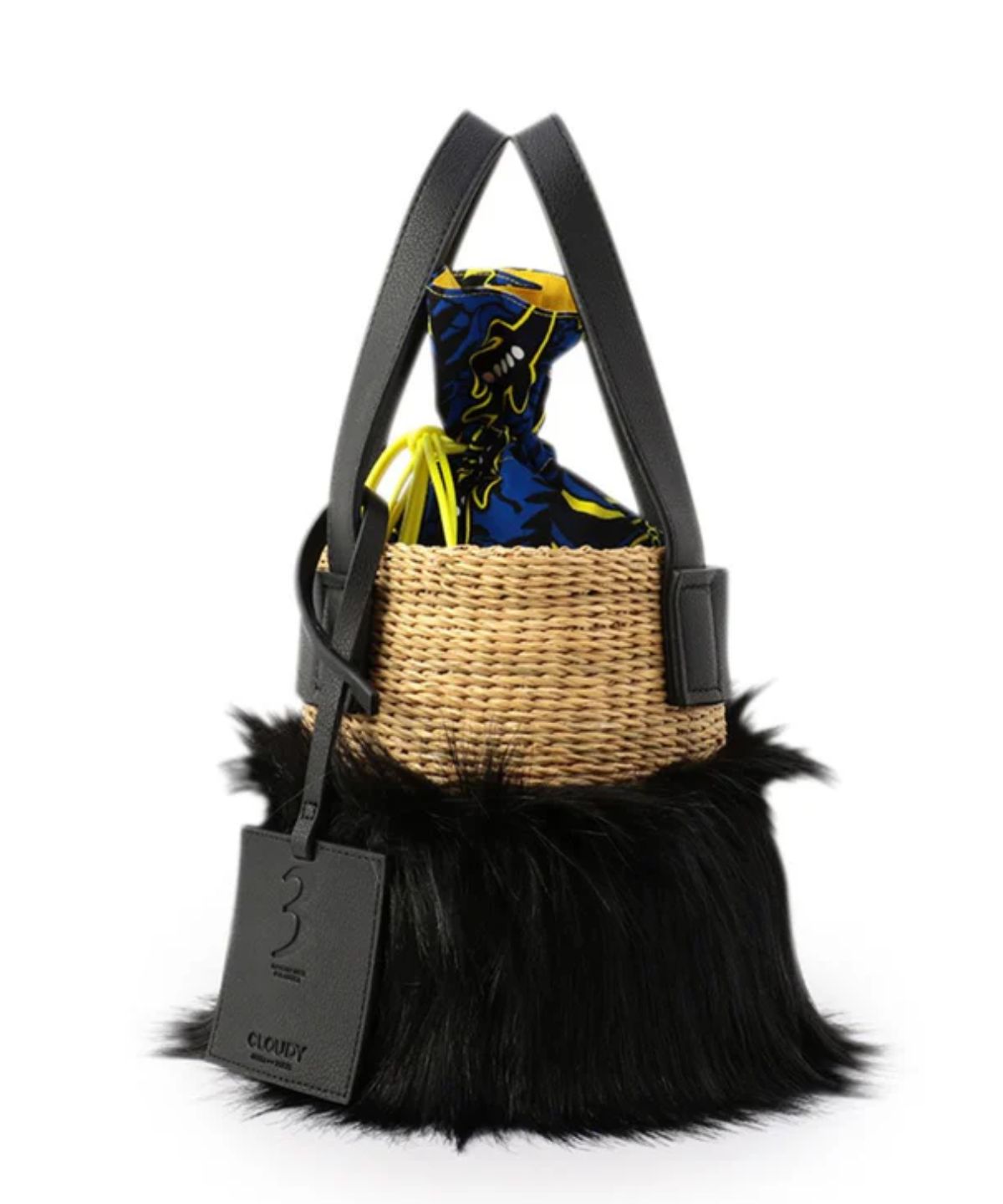 Eco Fur Basket BLACK