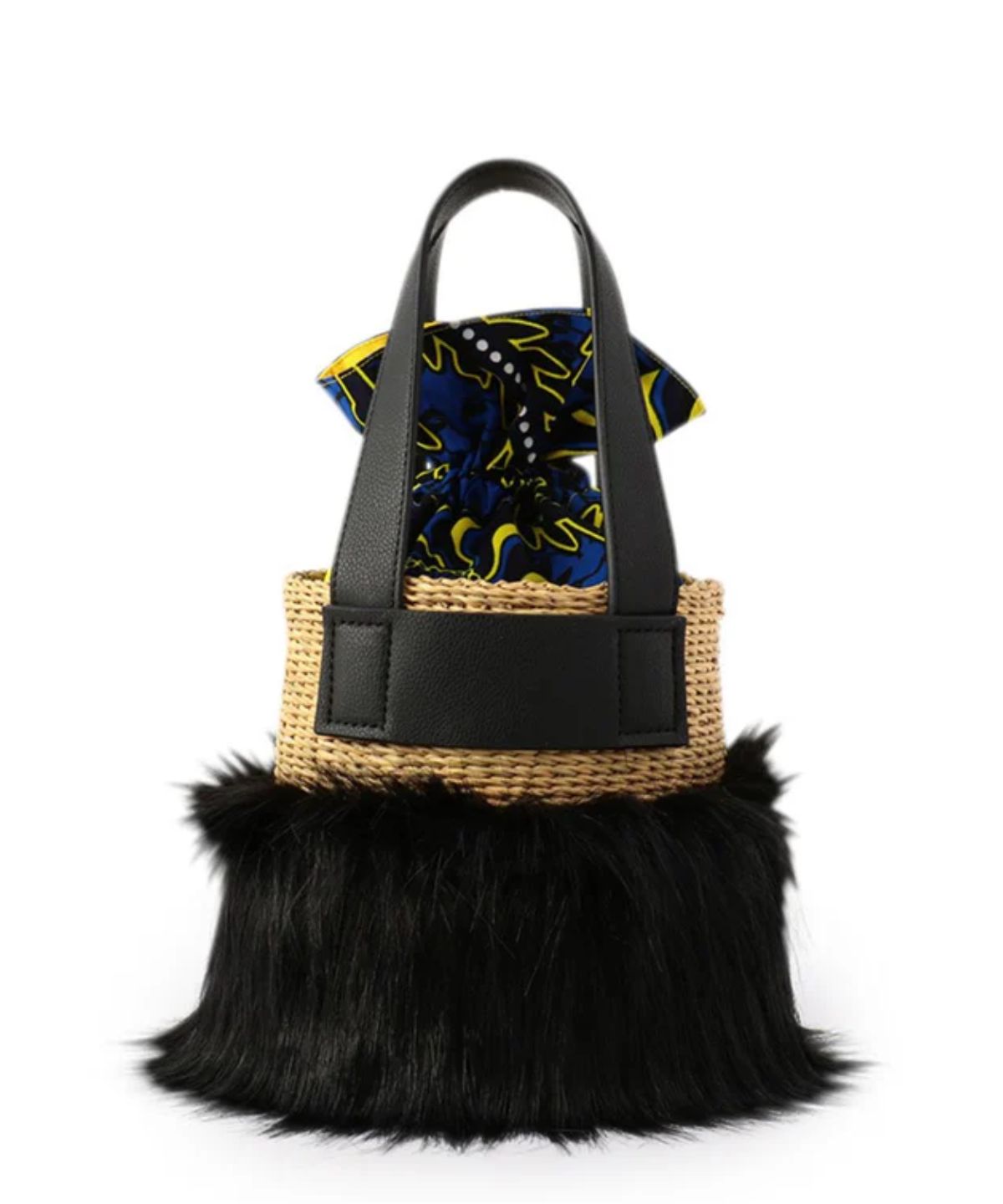 Eco Fur Basket BLACK