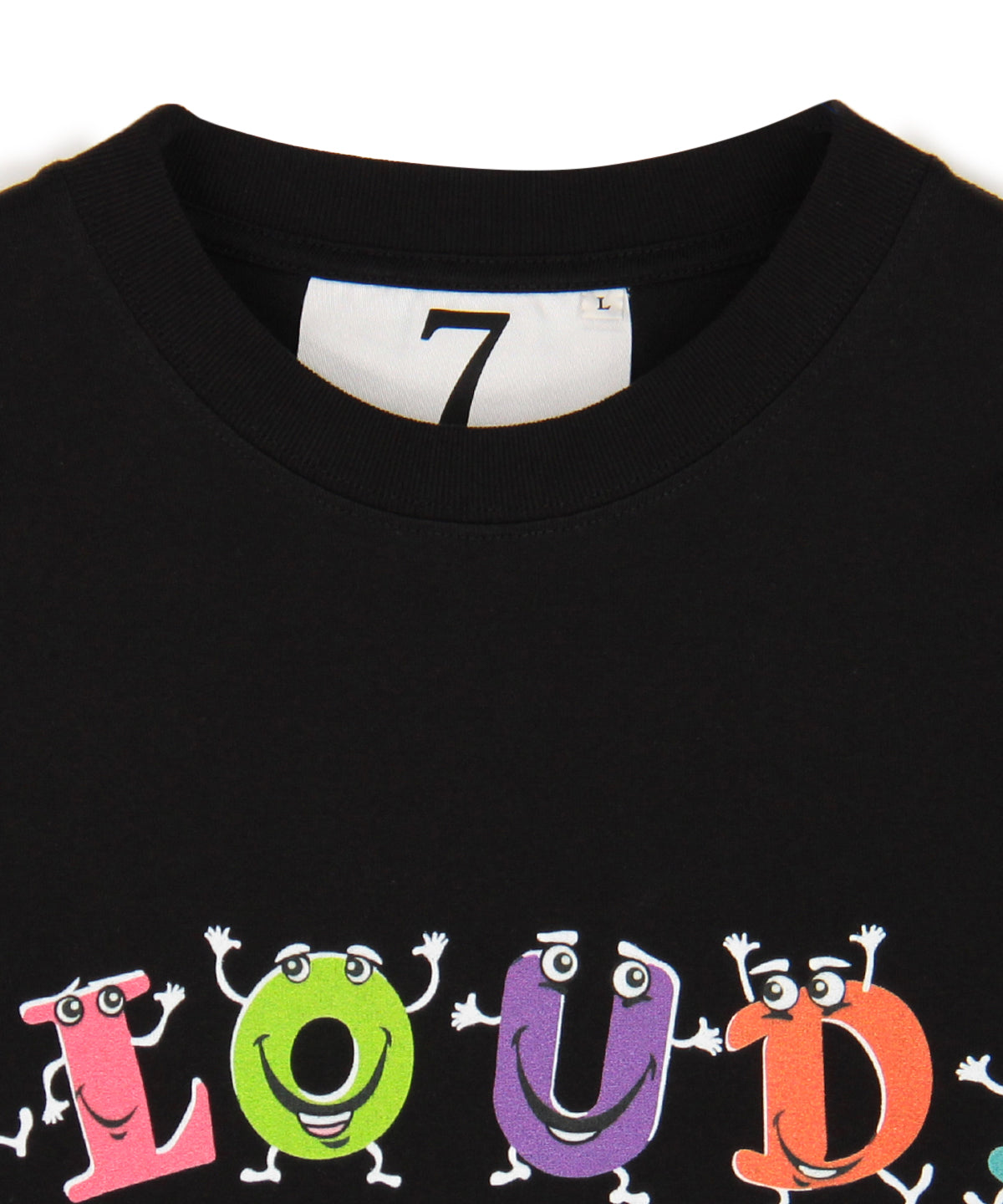 Long Sleeve T-Shirts CLOUDY characters BLACK