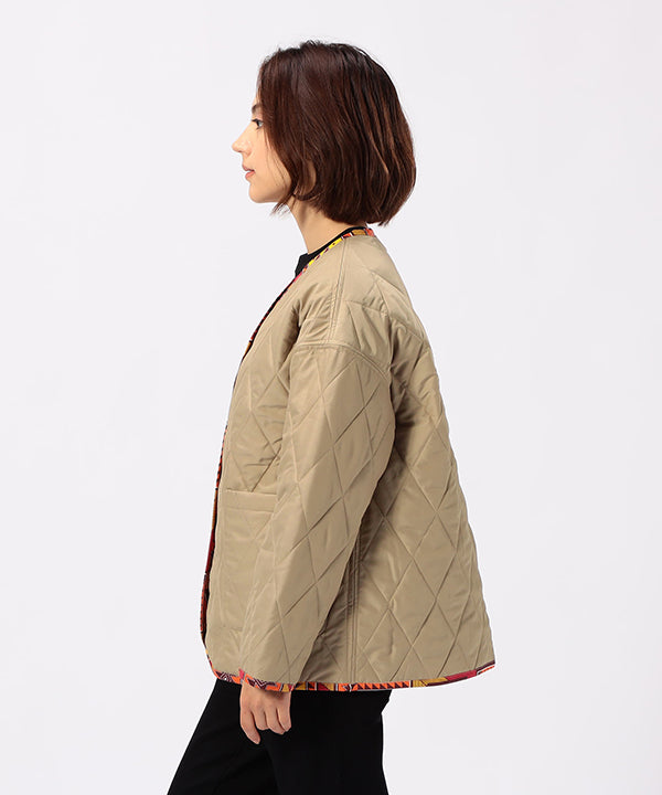 Recycled Reversible Quilting Jacket BEIGE
