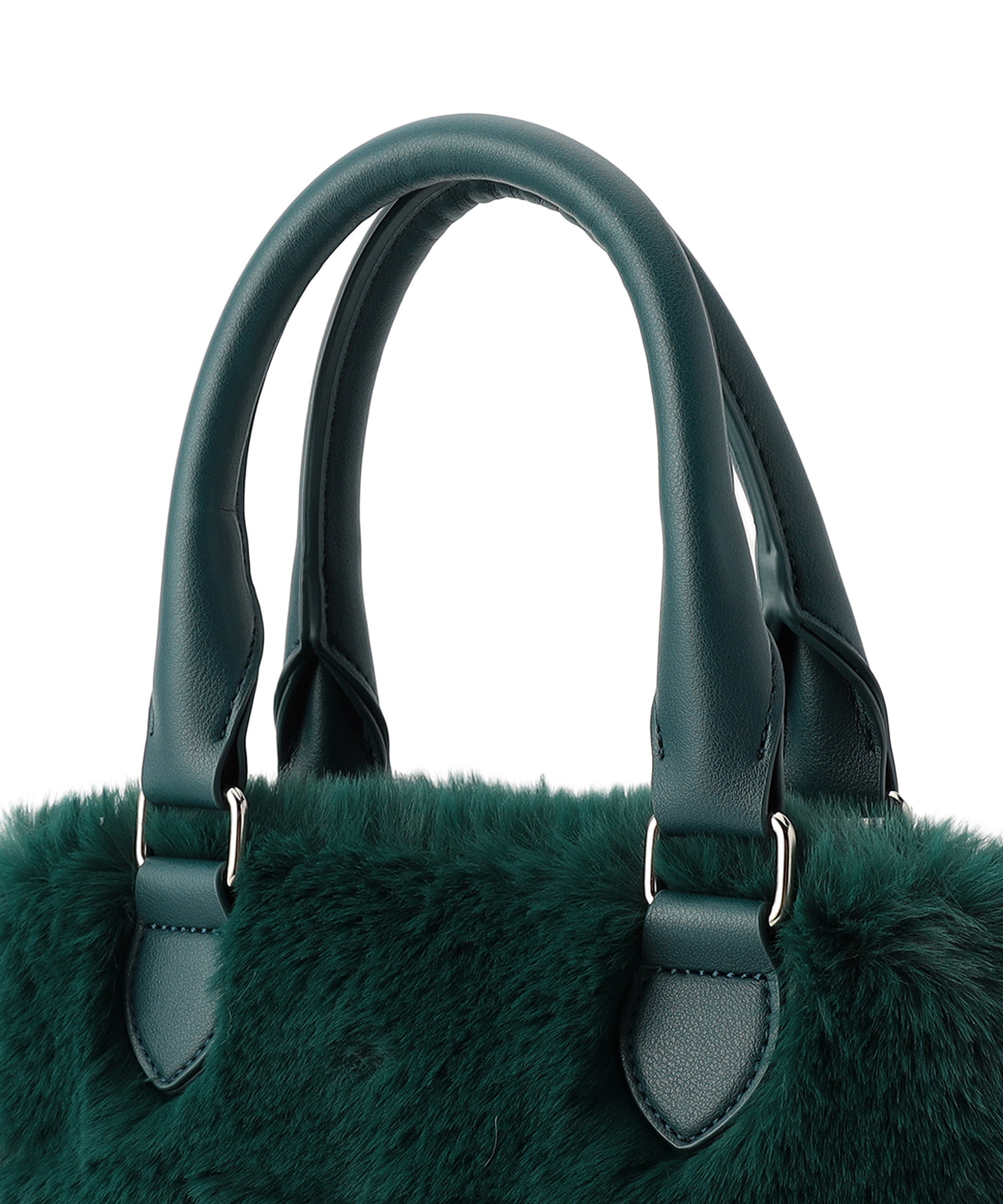 【予約：11月中旬〜下旬発送予定】Eco Fur Drawstring Shoulder Bag GREEN