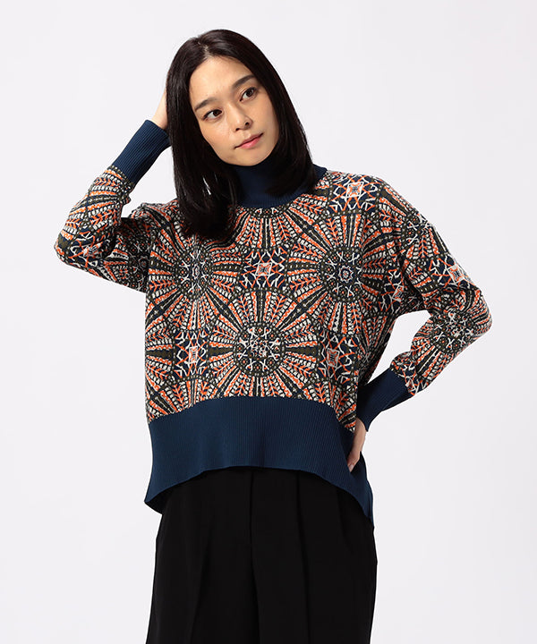 Recycled Dolman Knit Sweater BLUE