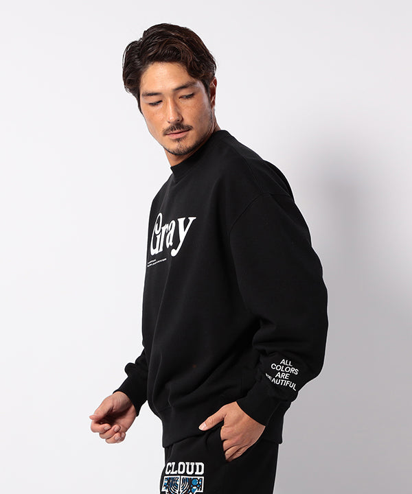 Recycled Sweat Shirts COLORS LOGO BLACK