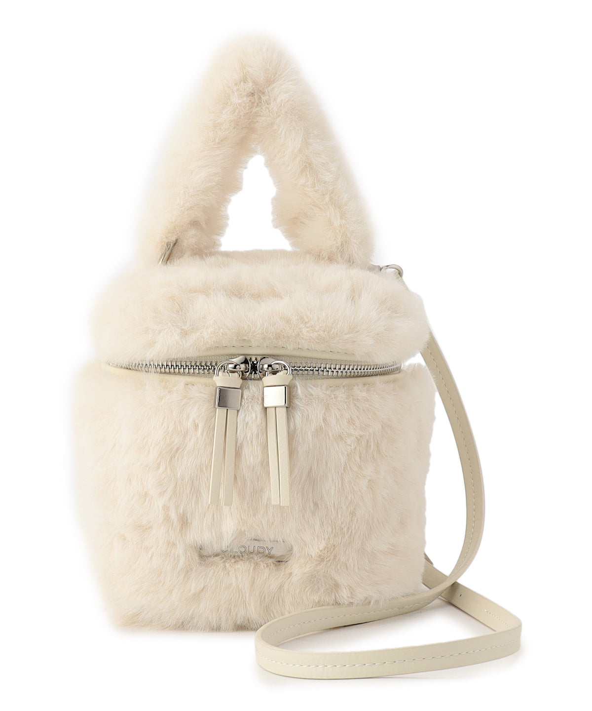 Eco Fur Vanity Bag WHITE