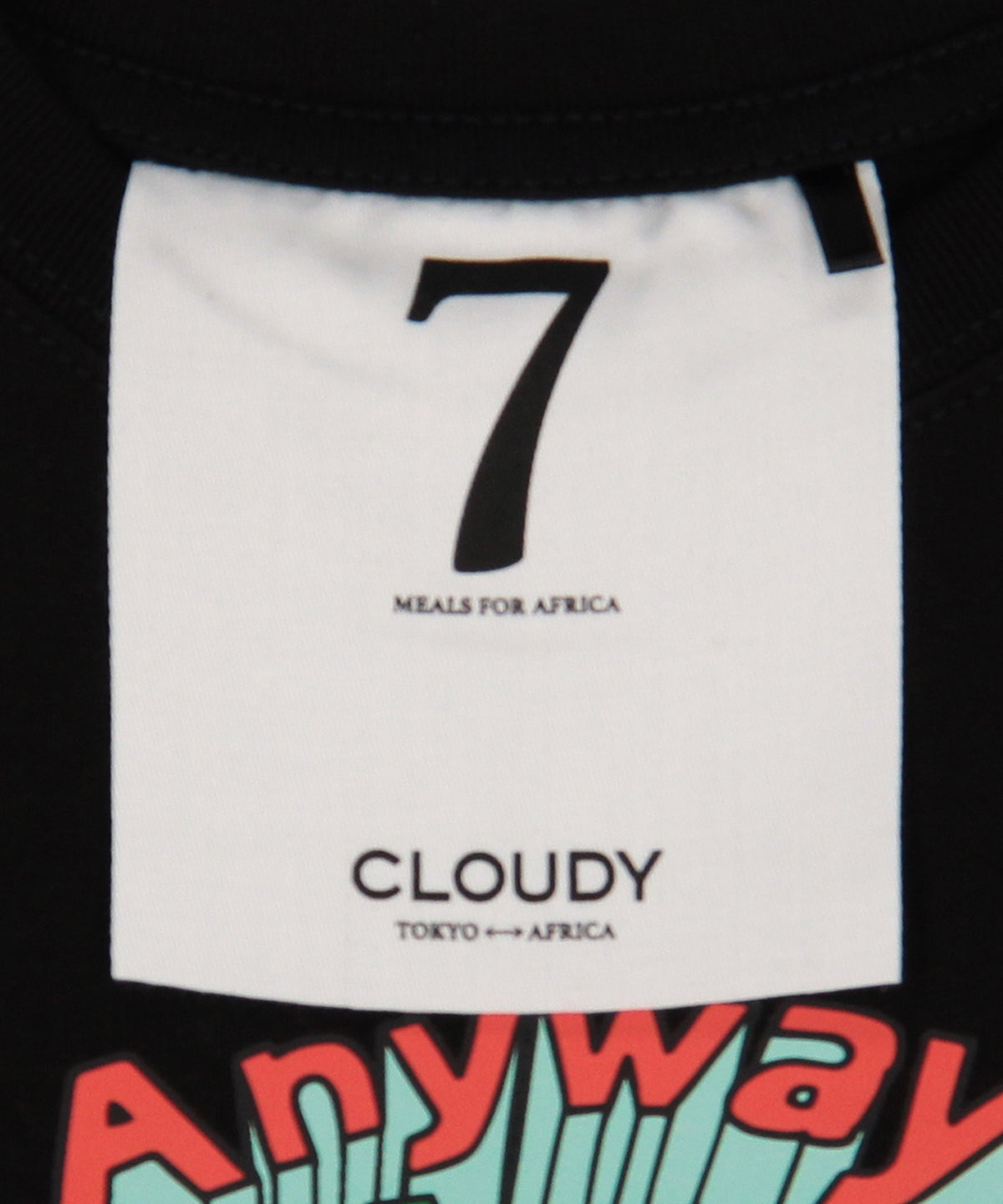 Kids Lunch T-shirt It's CLOUDY DAY  BLACK