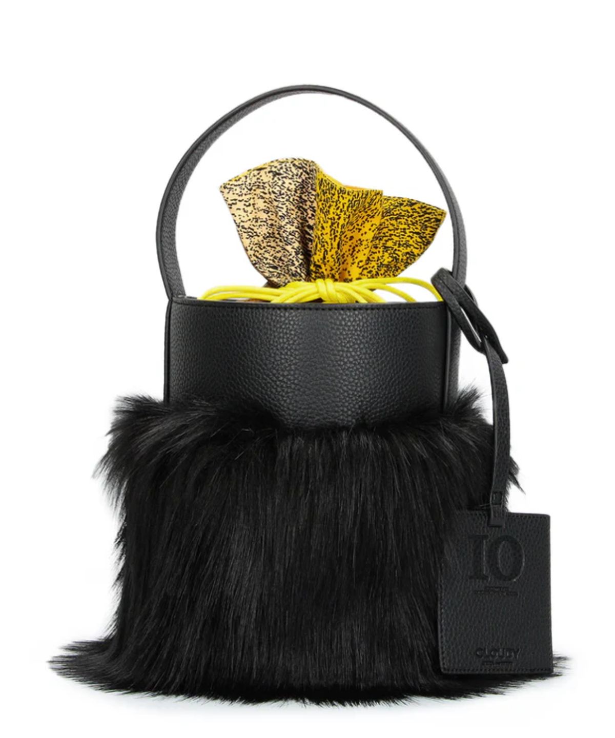 Eco Fur Tube Bag BLACK