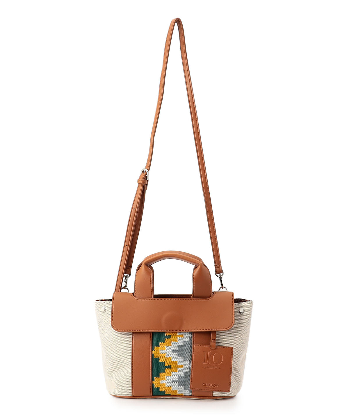 Two Tone Kente Bag (Small) BROWN