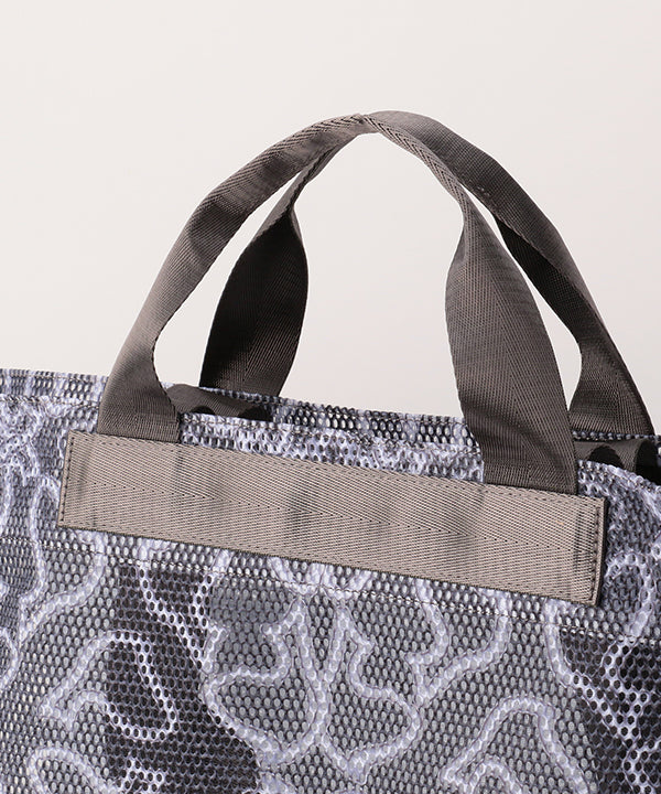 African Textile Mesh Tote Bag (Large) DARK GRAY