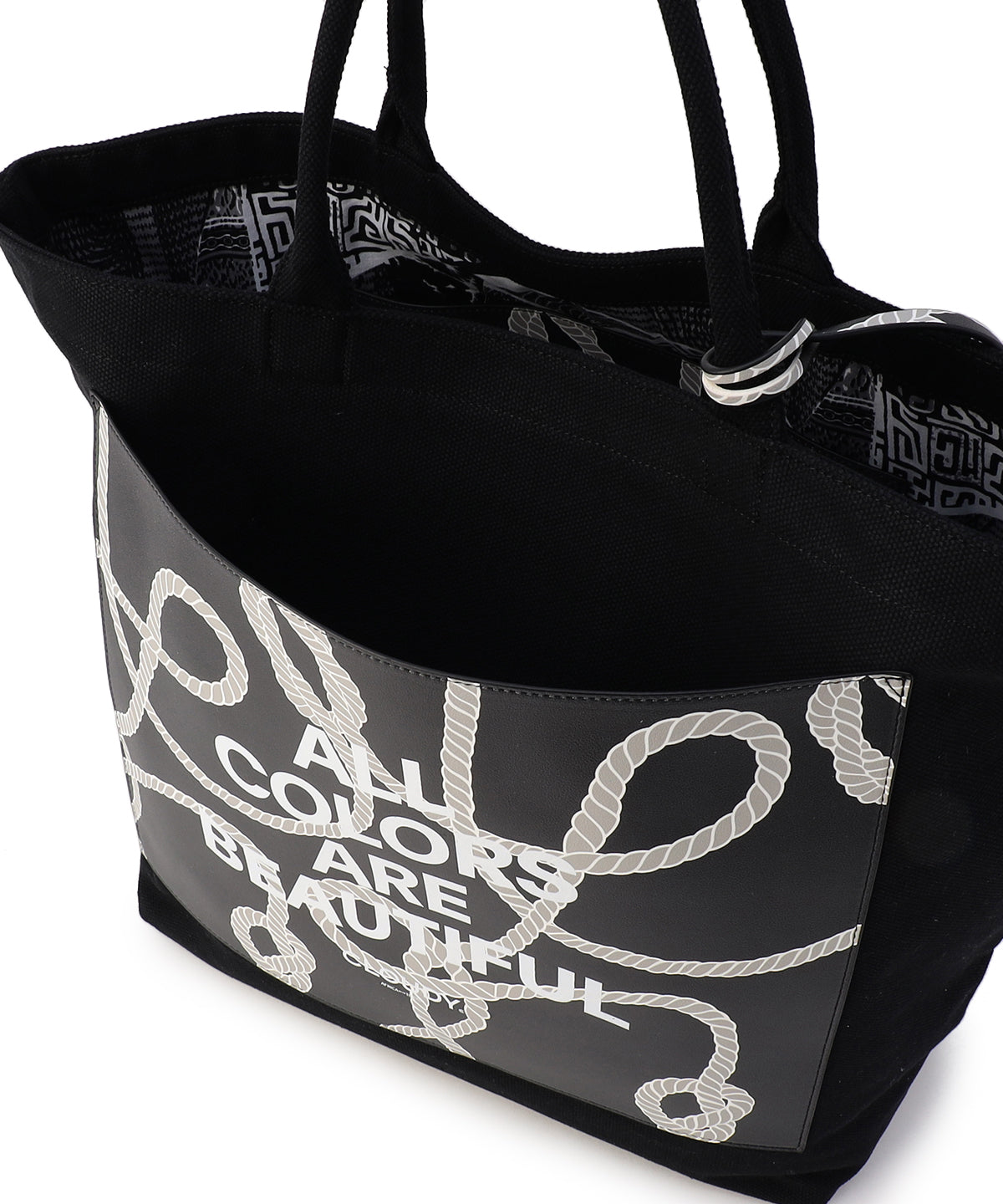 Canvas Tote (Large) ROPE(BLACK)