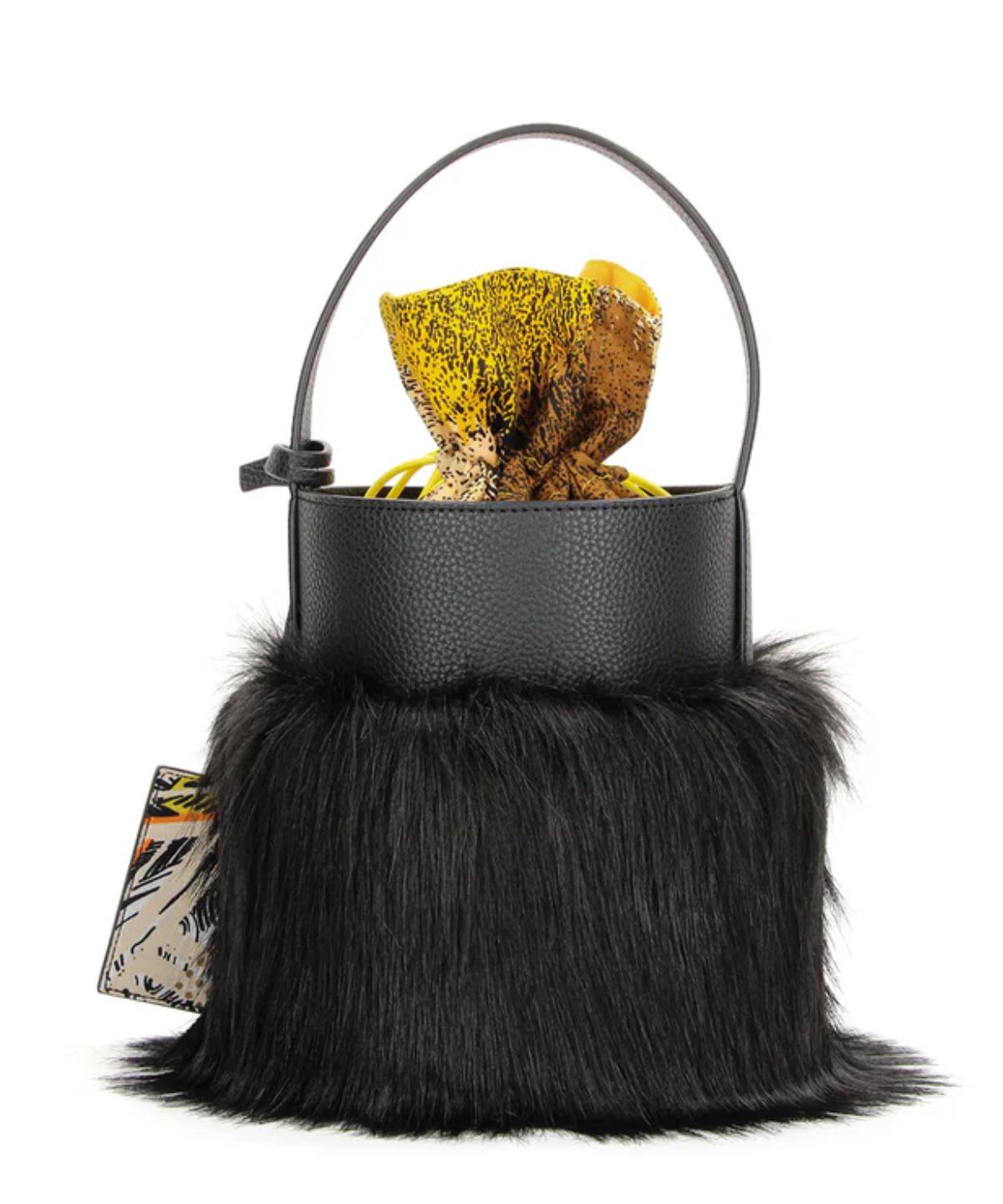 Eco Fur Tube Bag BLACK