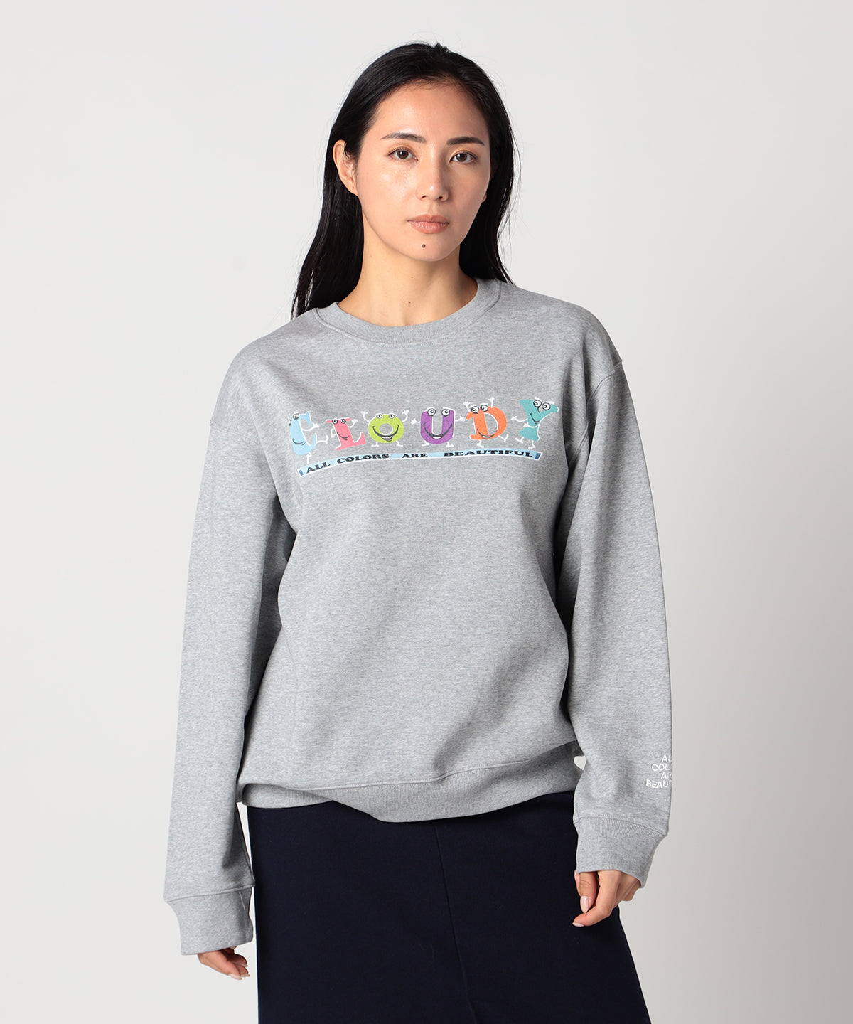 Sweat Shirts CLOUDY characters GRAY