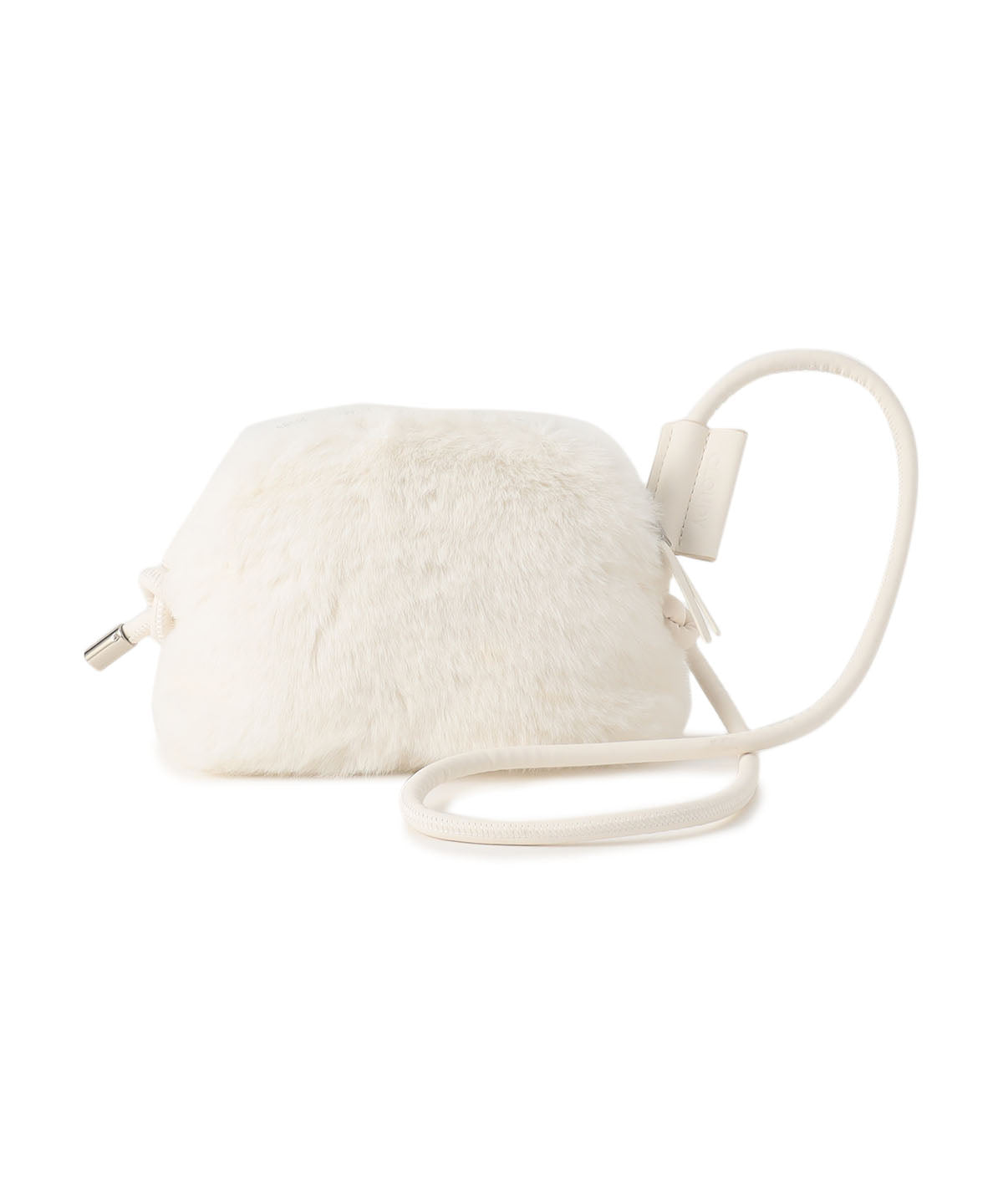 Eco Fur mini Shoulder Bag WHITE